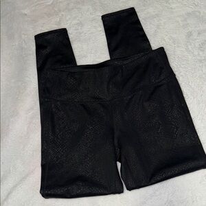 Athleta Black Textured Leggings